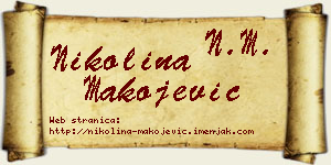 Nikolina Makojević vizit kartica